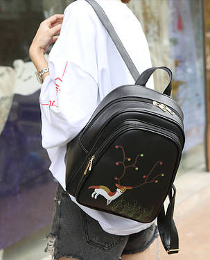 Міський рюкзак із принтом рогатого оленя, фото 1