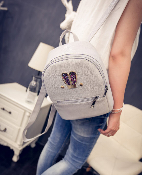 Міський рюкзак з вушками в блискітках