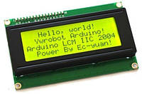 LCD2004 20 символов 4 строки ЖК модуль дисплей Arduino - желтая-зеленая подсветка