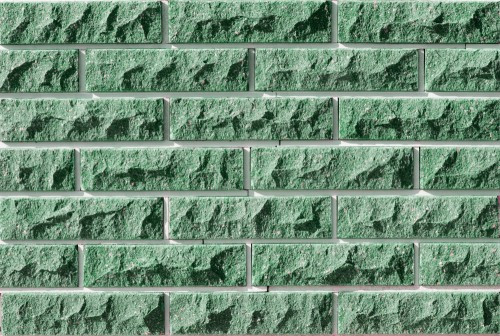 Плитка фасадная LAND BRICK скала зеленая 250х20х65 мм