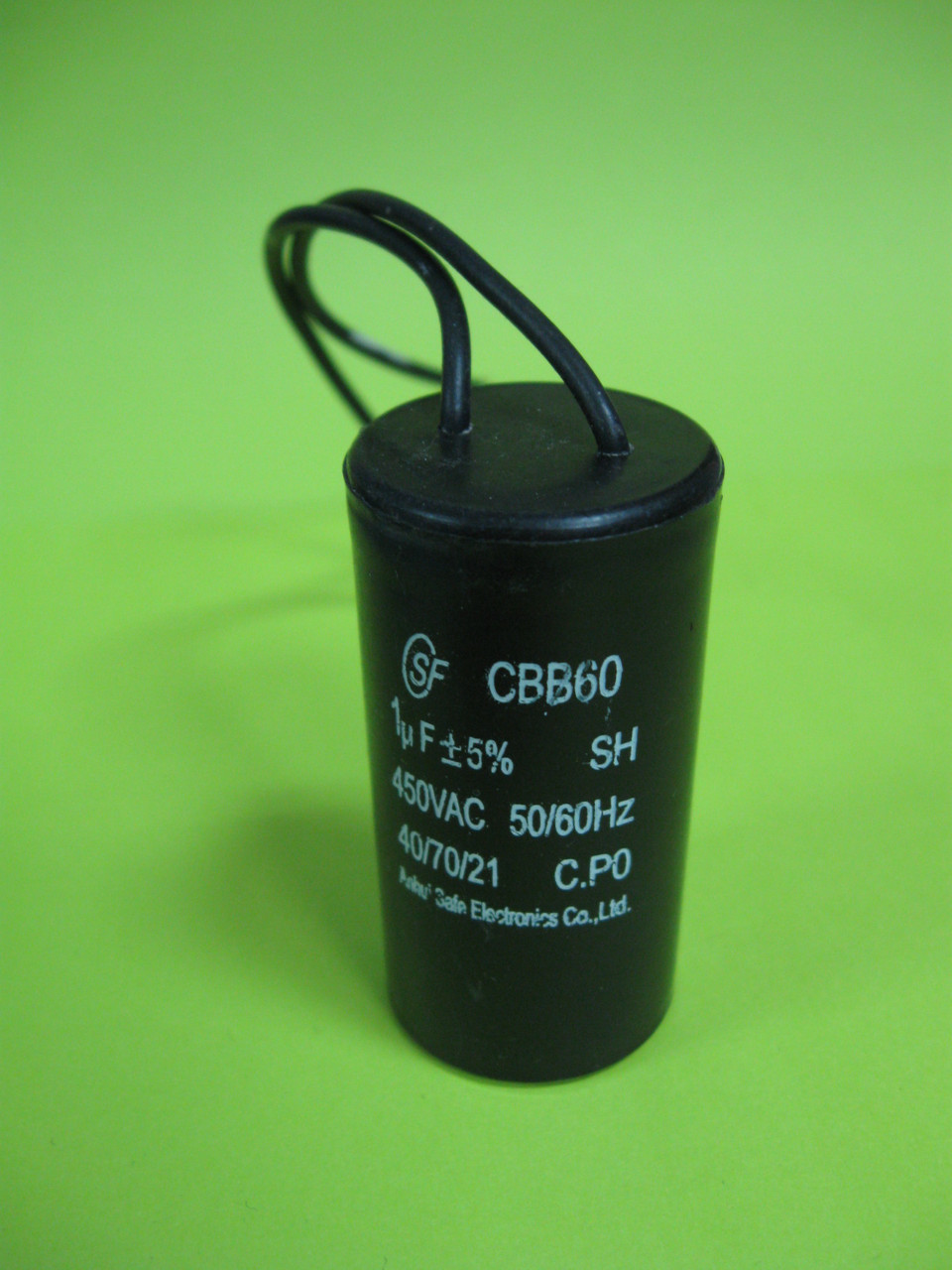 Пусковий Конденсатор CBB-60 1uF 450VAC 26*52 гнучкі висновки