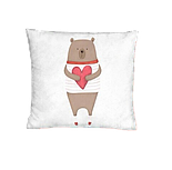 Панельки з бавовняної тканини "Ведмедик з серцем", 40*40 см, фото 3