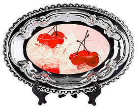 Металева тарілка з Вашим дизайном "Овал"