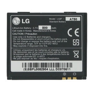 Акумулятор батарея LG LGIP-A750, KE850, KE820, KE850, KE858, KG820, KG99, Prada KE850, KG850