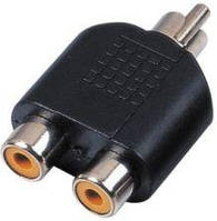 Перехідник штекер RCA на 2 гнізда RCA (тюльпан)