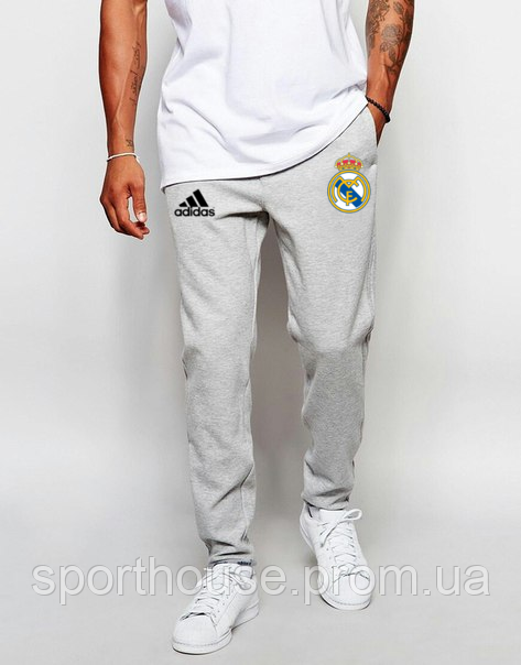 Спортивні штани Adidas, Адідас, чоловічі, трикотажні, весна/осінь,сірого кольору, S