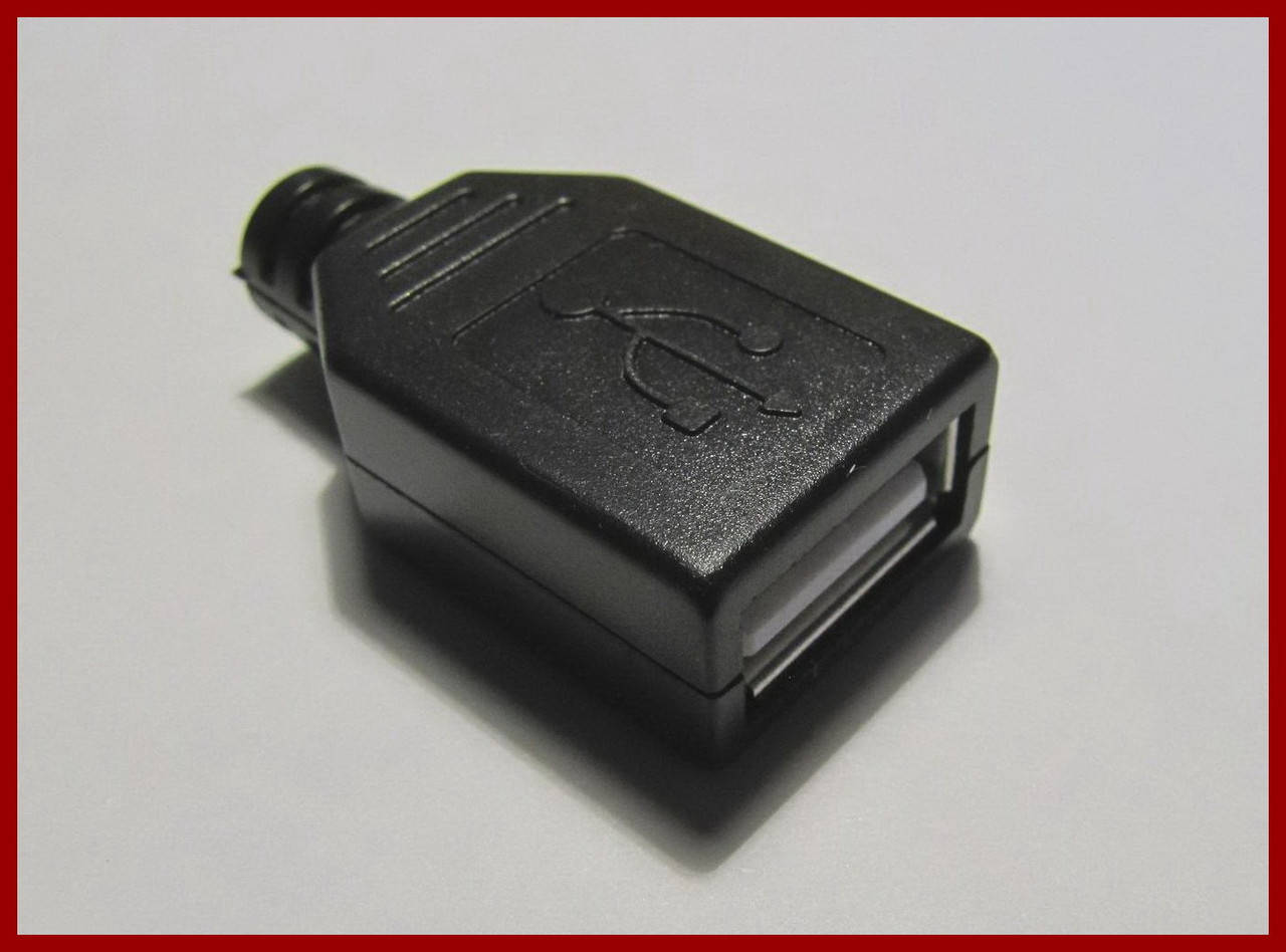 

USB гнездо, разборное, тип А, 4pin.