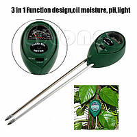 Тестер ґрунту 3в1 кислотність, вологість, освітлення