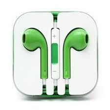 Наушники гарнитура Apple Earpods iPhone. Зелений