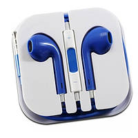 Наушники гарнитура Apple Earpods iPhone. Синій