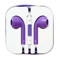 Наушники гарнитура Apple Earpods iPhone. Фіолетовий