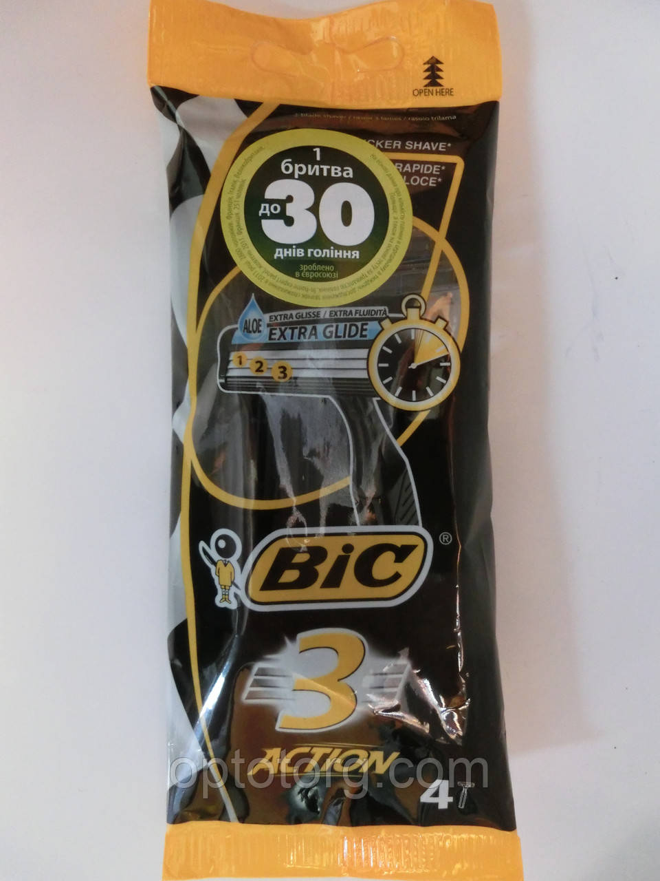 Станки для гоління Bic( Bic) екшіна оригінал 4 штуки