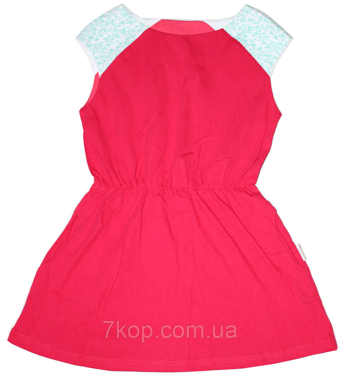 Плаття літнє бавовняне для дівчинки, яскраво-малинове, ріст 116 см, Robinzone