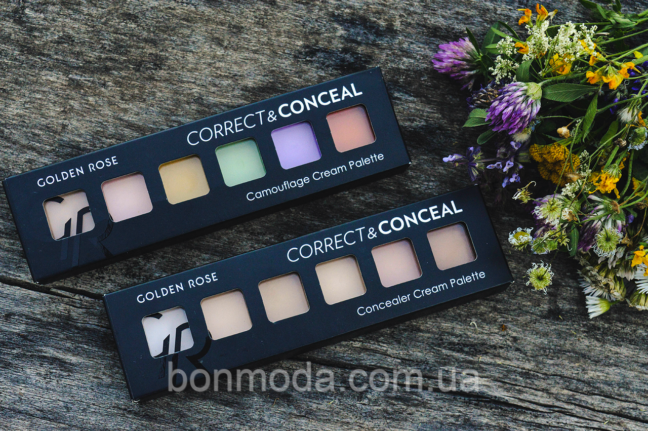 Палетка консиллеры для макияжа Golden Rose CORRECT&CONCEAL Camouflage Cream Palette - фото 3 - id-p544880162