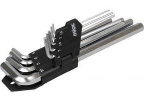 Набір торцевих шестигранних ключів 9шт СRV, 1,5-10,0 мм Miol 56-395