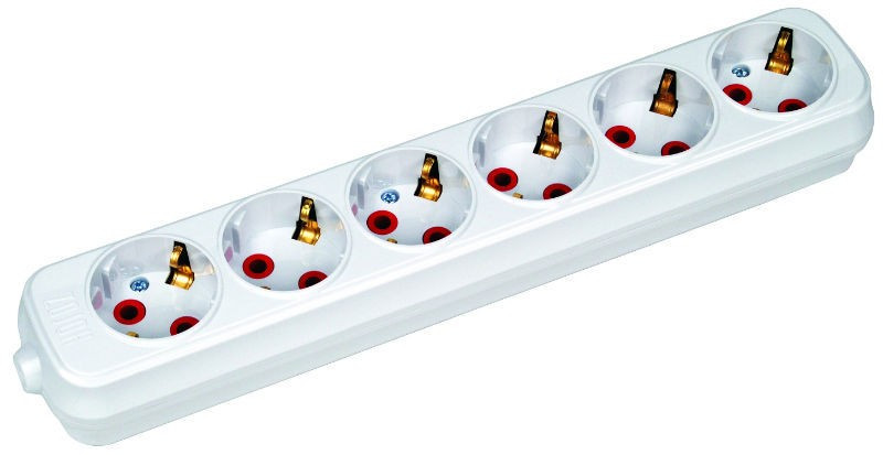Колодка Horoz Electric 6 гнізд Horoz Electric із заземленням без кнопки