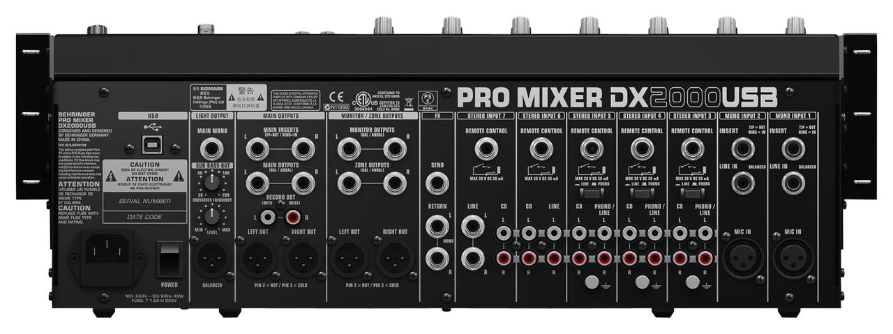 DJ микшер BEHRINGER DX2000USB - фото 2 - id-p267053409