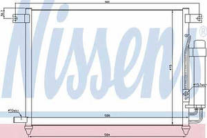 Радіатор кондиціонера Chevrolet Aveo 1.5 Nissens