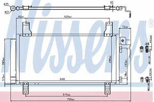 Радіатор кондиціонера Mazda 6 02-07 Nissens