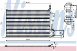 Радіатор кондиціонера Ford Fiesta V 01-, Fusion 01-, Mazda 2 03 - Nissens