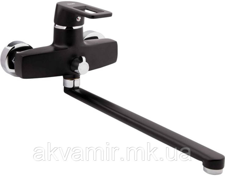 Змішувач Potato P2230-6 чорний для ванни з довгим виливом, фото 1