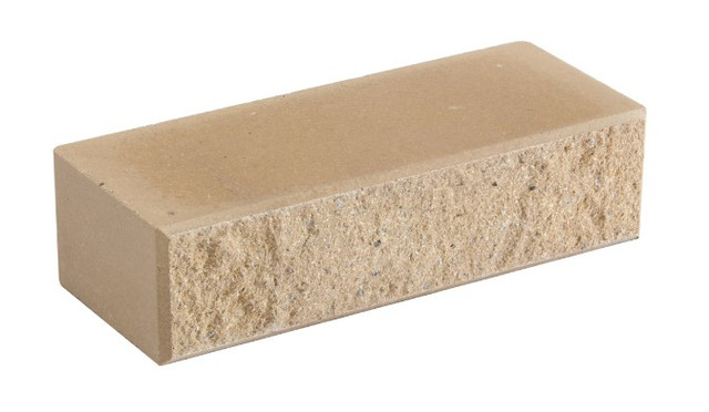 Кирпич облицовочный для забора LAND BRICK двухсторонний с фаской желтый 250х100х65 мм