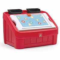 Комод для іграшок і поверхня для творчості 2 в 1 "Box & Art" 48х78х48 см червоний Step 2