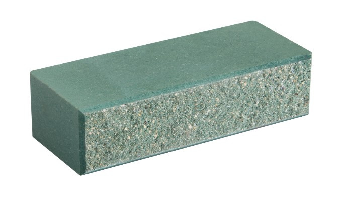 Цеглин облицювальний для забору LAND BRICK двосторонній (двохлоцовий) з фаскою зелений 250х100х65 мм, фото 1