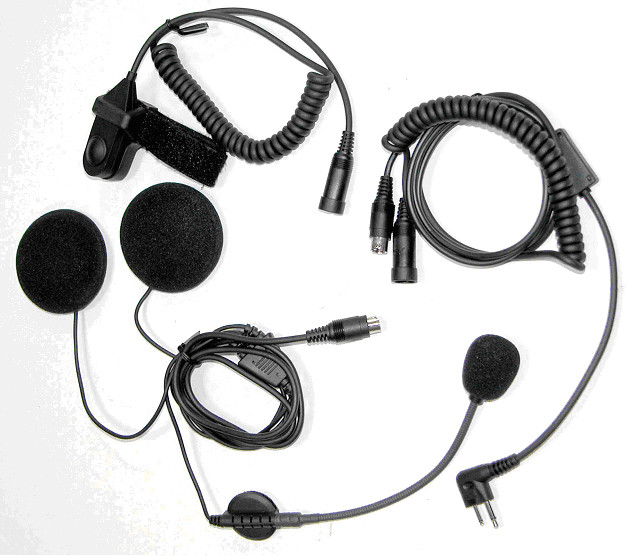 Гарнітура мото під шолом із кнопкою на кермо або палець для радіостанцій Icom/Midland/Alan