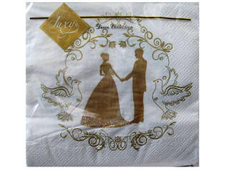 Декоративная трехслойная бумажная салфетка, Свадьба