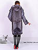 Срібляста шуба з нутрії, фото 4
