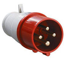 Вілка сілова переносна 024 32А 4 штиря IP44 380v GAV 519