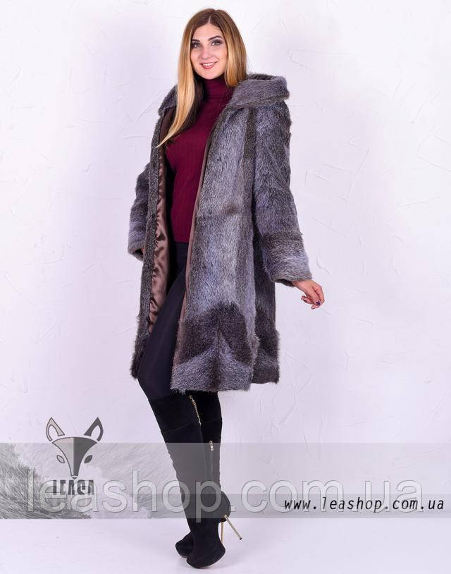 Женская шуба из нутрии цвет серебро Серебристая шуба из нутрии