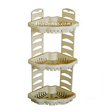 Полиця кутова у ванну "Тюльпан" D-08, бежева