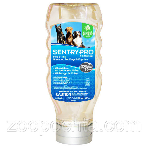 Sentry PRO Ginger СЕНТРІ ПРО ІМБІР шампунь від бліх і кліщів для собак і цуценят