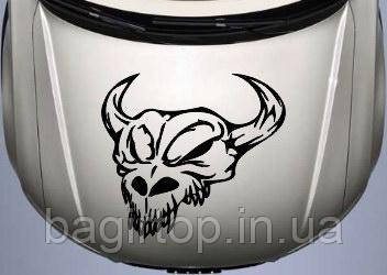 Виниловая Наклейка на Авто - на Капот(бык Рога) — Купить Недорого на ...