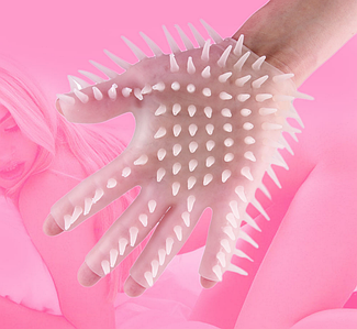 Рукавичка мастурбатор для петтингу мастурбації та ласк 1000 пальчиків