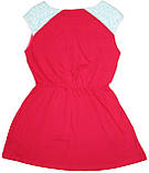 Плаття літнє бавовняне для дівчинки, яскраво-малинове, ріст 116 см, Robinzone, фото 2