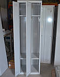 Шафа надійна металева двосекційна для роздягалок, фото 2