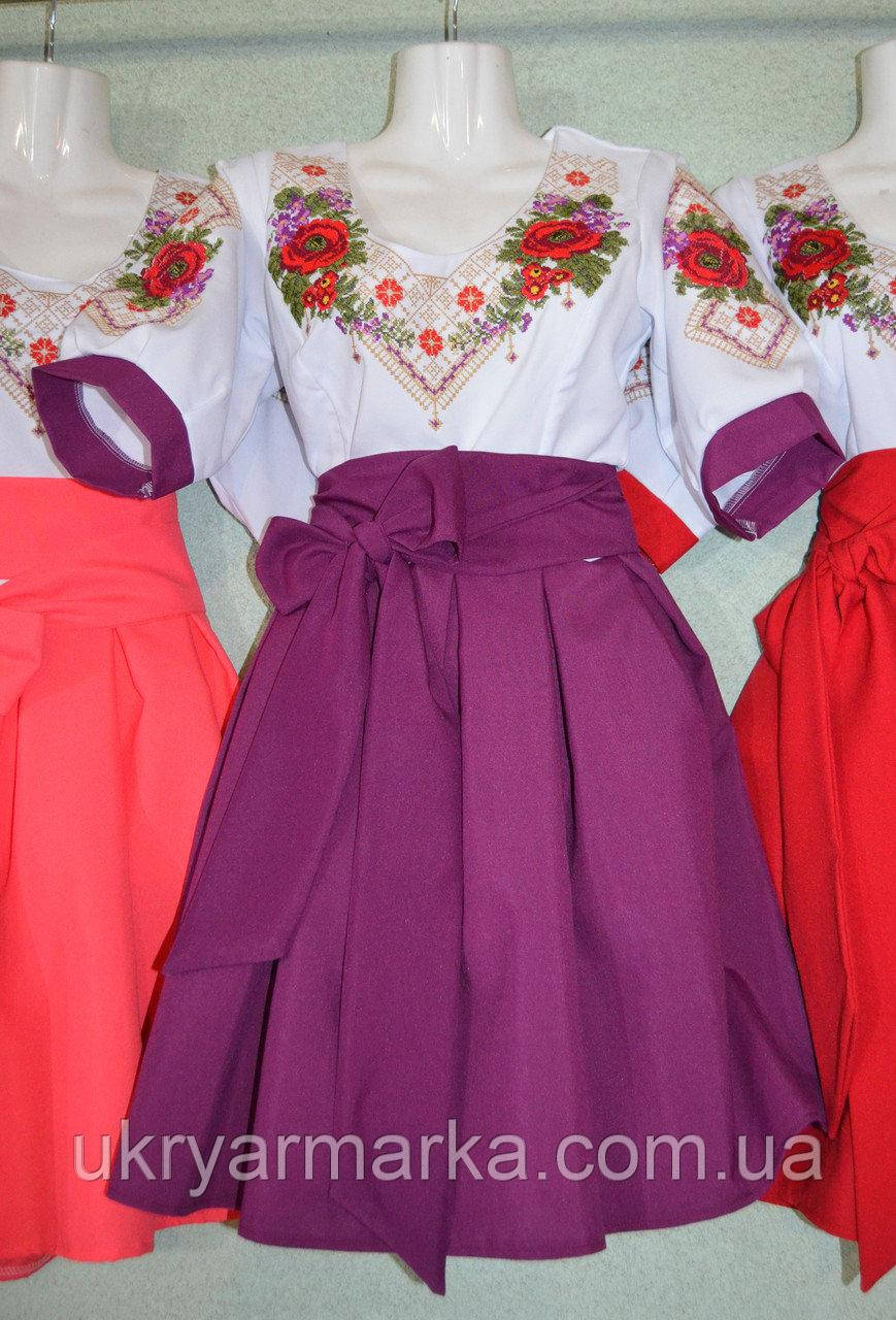 Сучасна вишивка плаття, "Свято" фіолетове