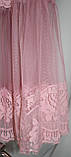 Жіноче довге плаття в підлогу Вечірнє, Весільне, для фотосесій ошатне мереживне, рожеве, Туреччина, фото 5