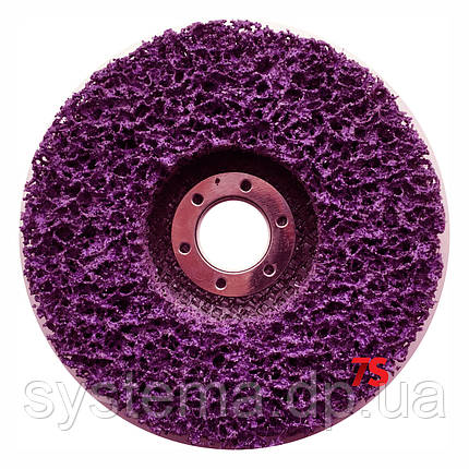 3М 05818 Scotch-Brite Clean&Strip XT-RD Purple™ - круг Зачисний на стеклопласт. оправці 115x22,24х13 мм, фото 1