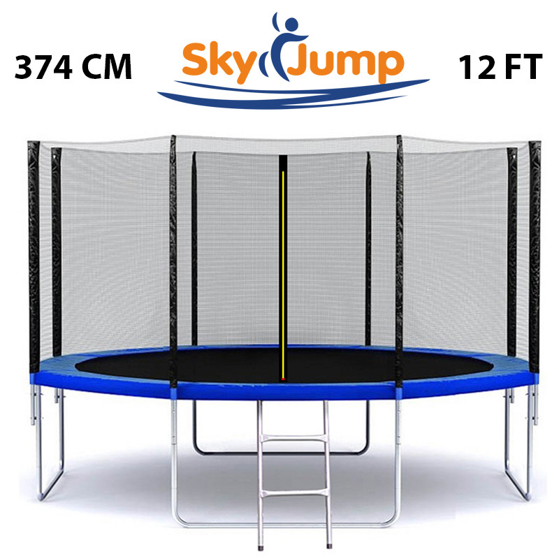 Батут SkyJump 12 фт., 374 см з защитной сеткой и лесенкой - фото 2 - id-p545857204