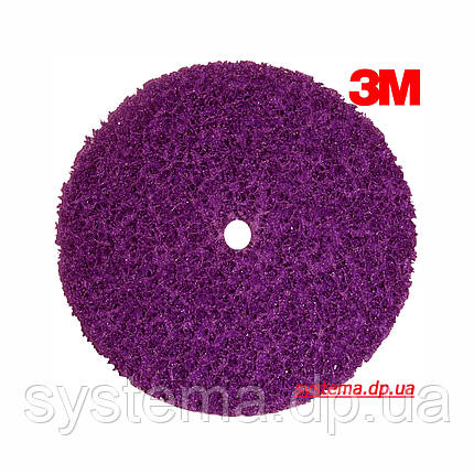 3М™ 07933 Scotch-Brite™ Clean&Strip XT-DC Purple™ - круг Зачисний 100 x 13 мм, фото 1