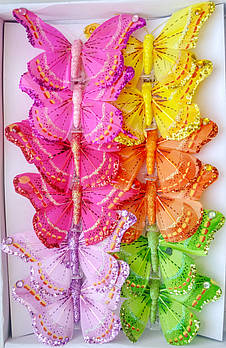 Декоративні метелики на прищіпці (8 см) 282420