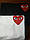 Рожева футболка з принтом comme des garcons small red logo, фото 3