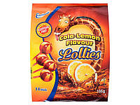 Леденцы на палочке (чупа-чупс) Cola-Lemon Flavour Lollies Emotionali, 135 грамм