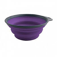  Миска складана з карабіном для собак і кішок Collapsible Travel Cup ФІОЛТОВИЙ 480 мл