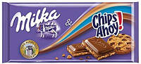 Молочный шоколад Milka Chips Ahoy с печеньем, 100 гр.