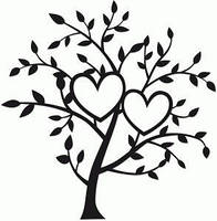 Виниловая наклейка - свадебное дерево